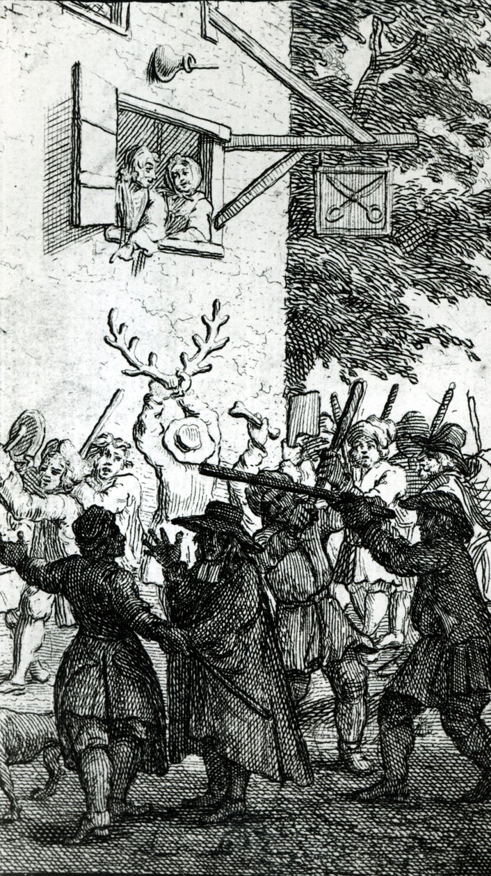 Hullabaloo vastaan Tailor tekijältä William Hogarth