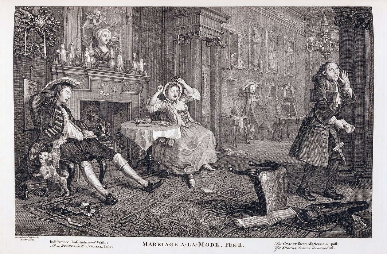 Avioliitto a la Modessa tekijältä William Hogarth