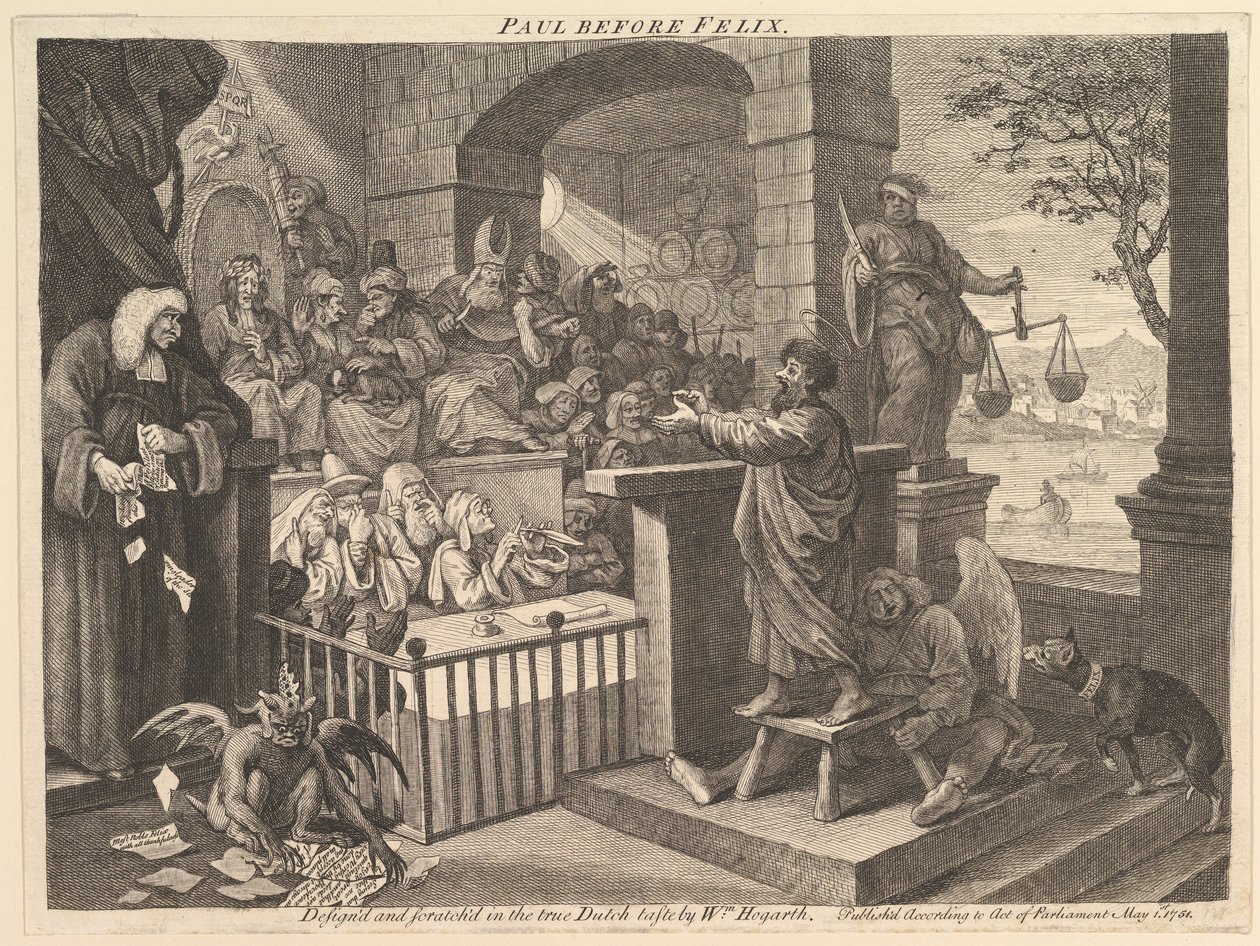 Paul ennen Felix Burleskiä, toukokuu 1751. tekijältä William Hogarth