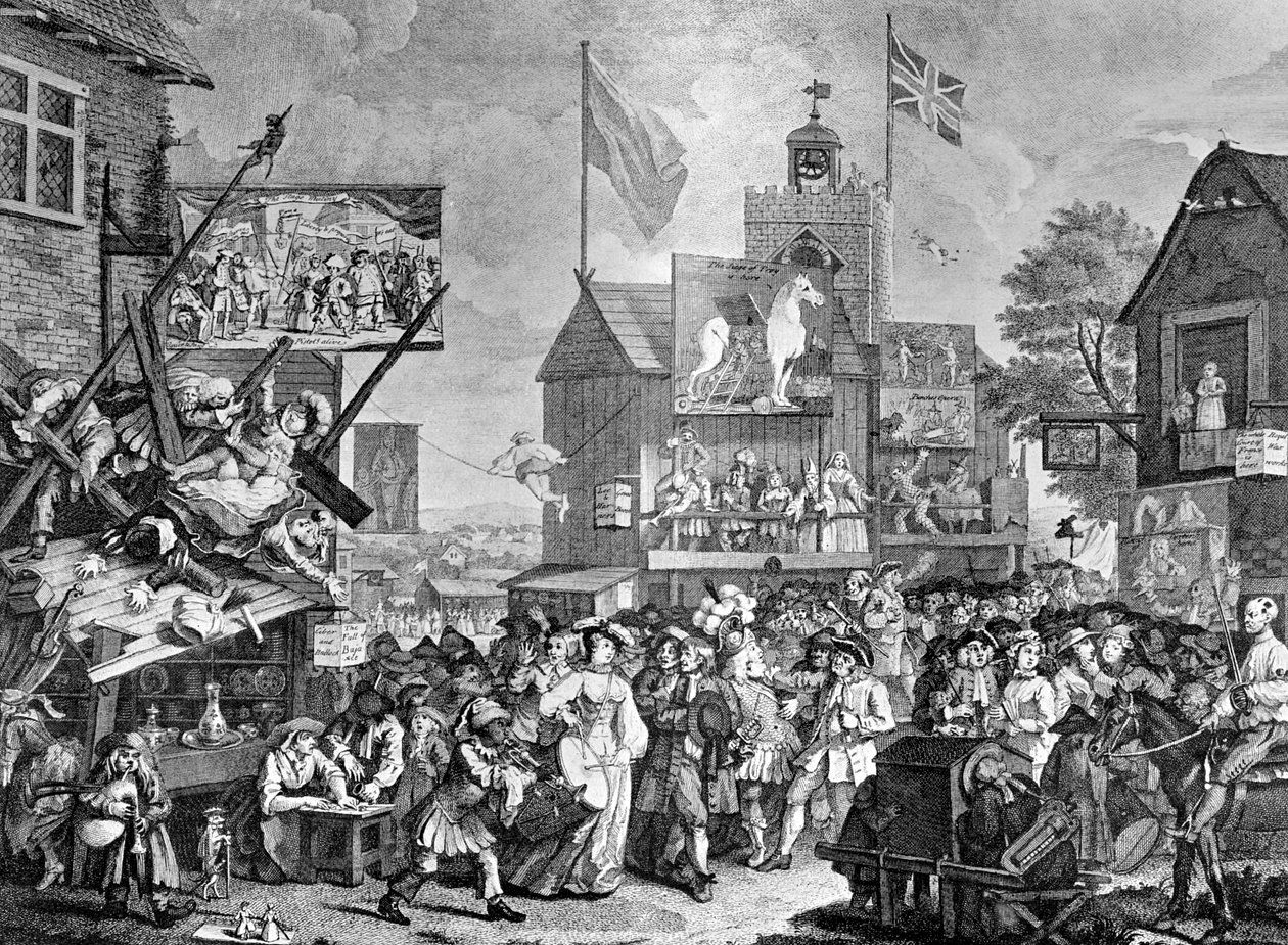 Southwarkin messut, 1733. tekijältä William Hogarth