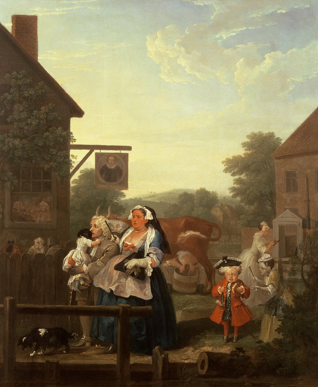 Neljä kertaa vuorokaudessa: Ilta, 1736 tekijältä William Hogarth