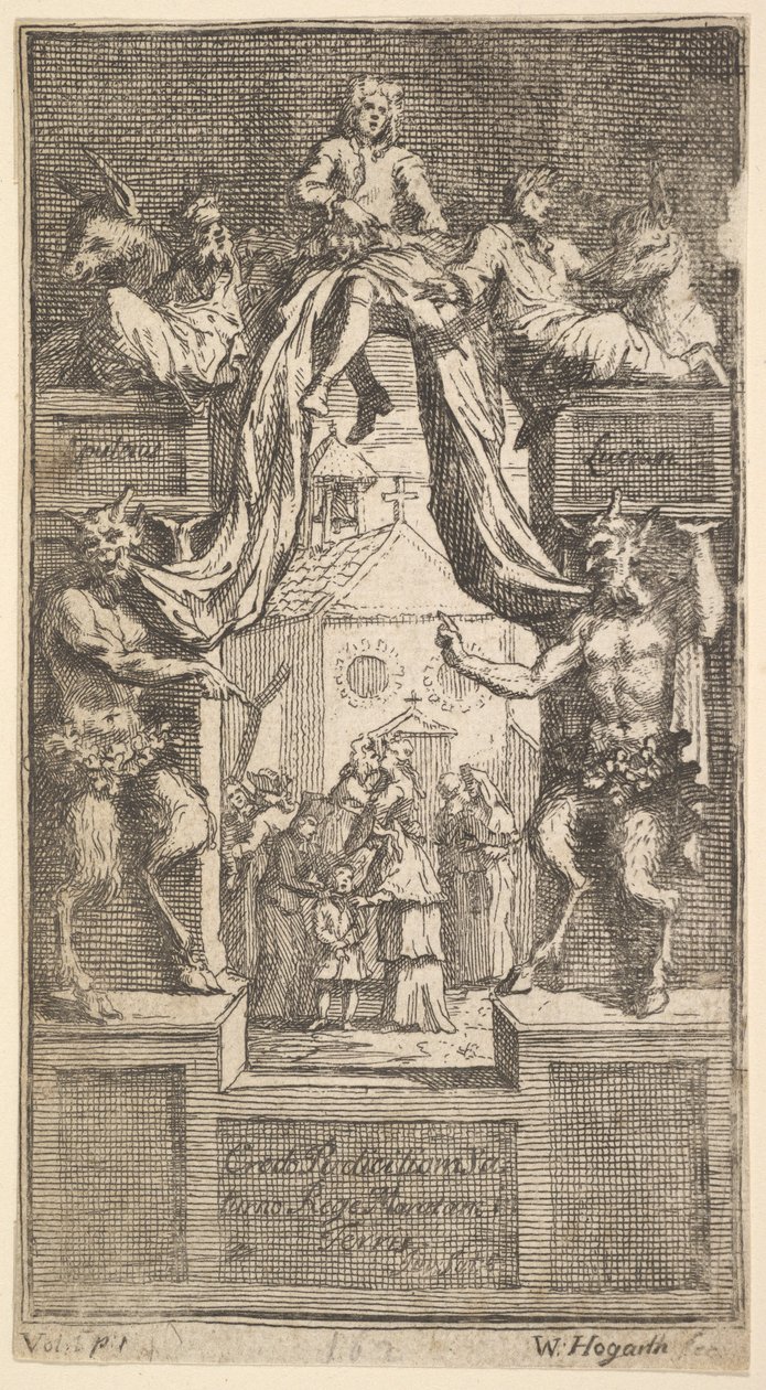 The New Metamorphosis: Frontispiece, Vol.1, 1724. tekijältä William Hogarth