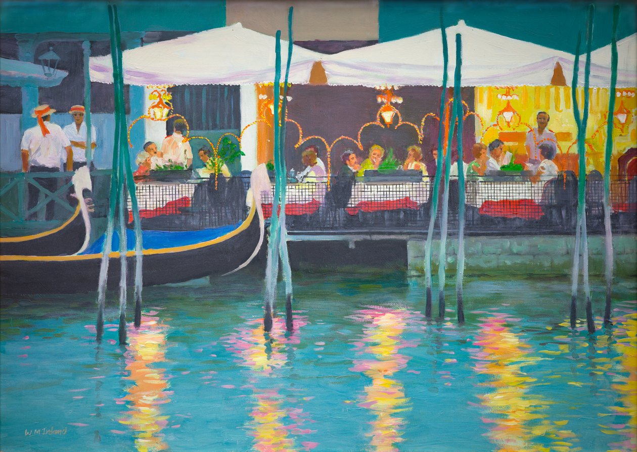 Venice Café (öljy aluksella) tekijältä William Ireland