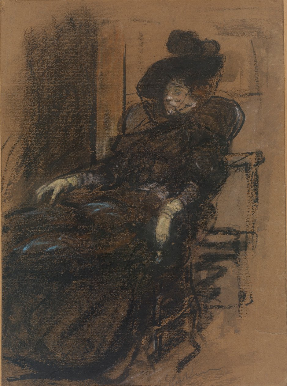 Istuva nainen tekijältä William James Glackens