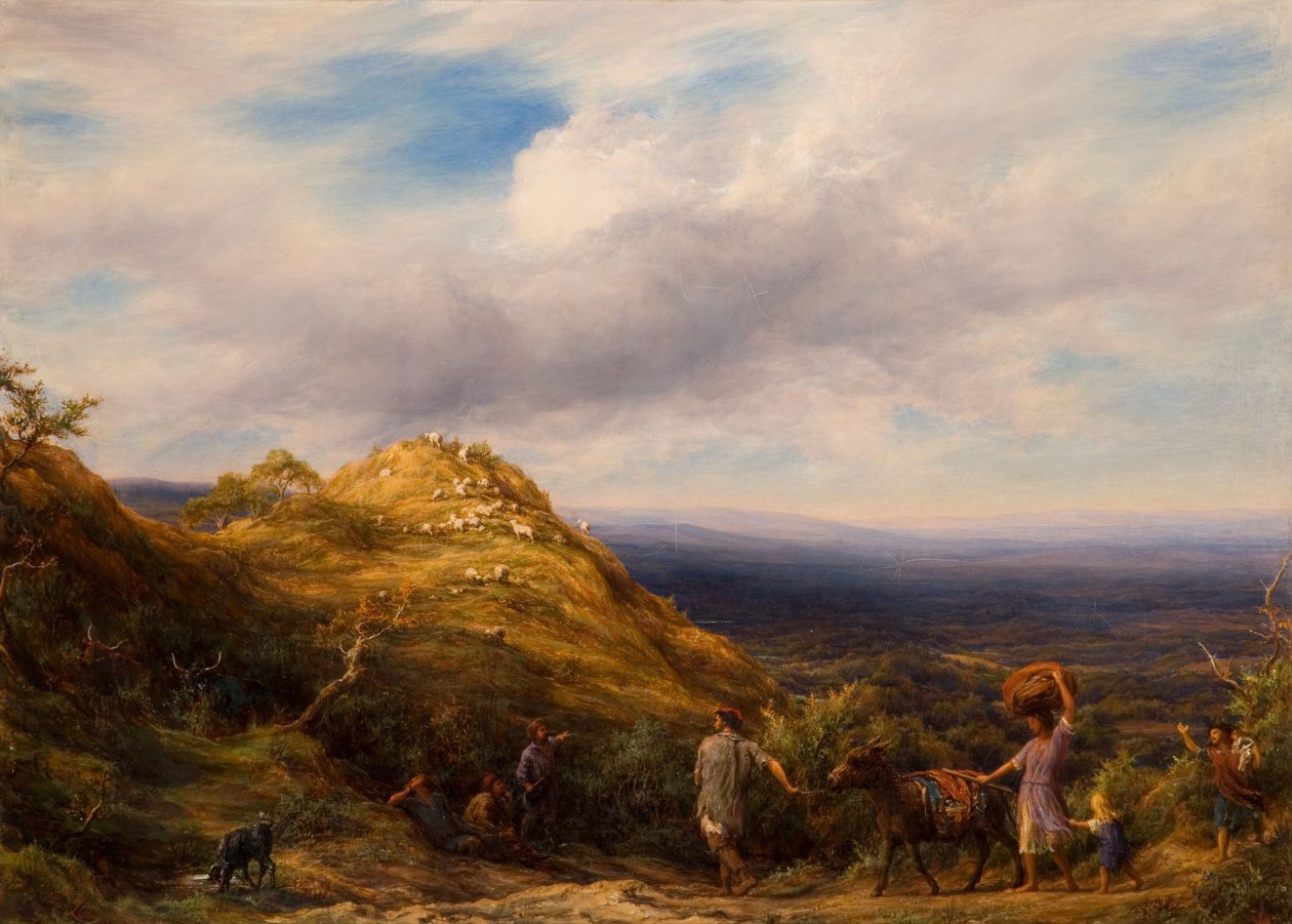 Metsäinen laakso ja kukkula, 1865. tekijältä William Linnell