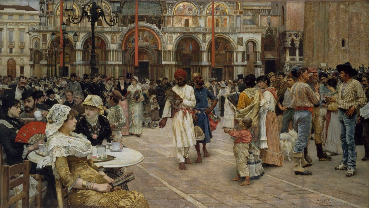 Piazza di San Marco, Venetsia, 1883 tekijältä William Logsdail