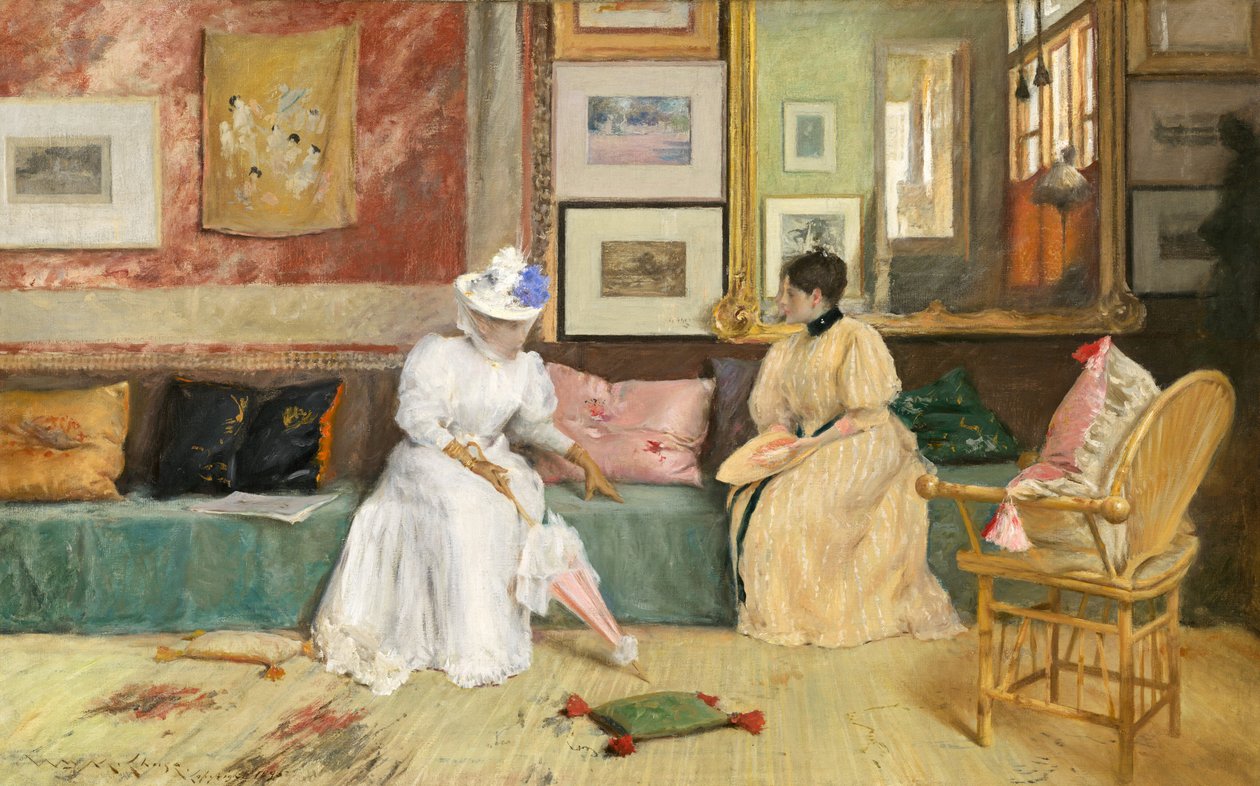 Ystävällinen kutsu, 1895. tekijältä William Merritt Chase
