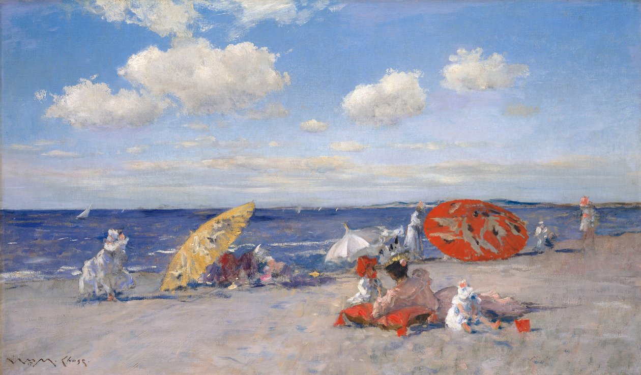 Meren rannalla n. 1892. tekijältä William Merritt Chase