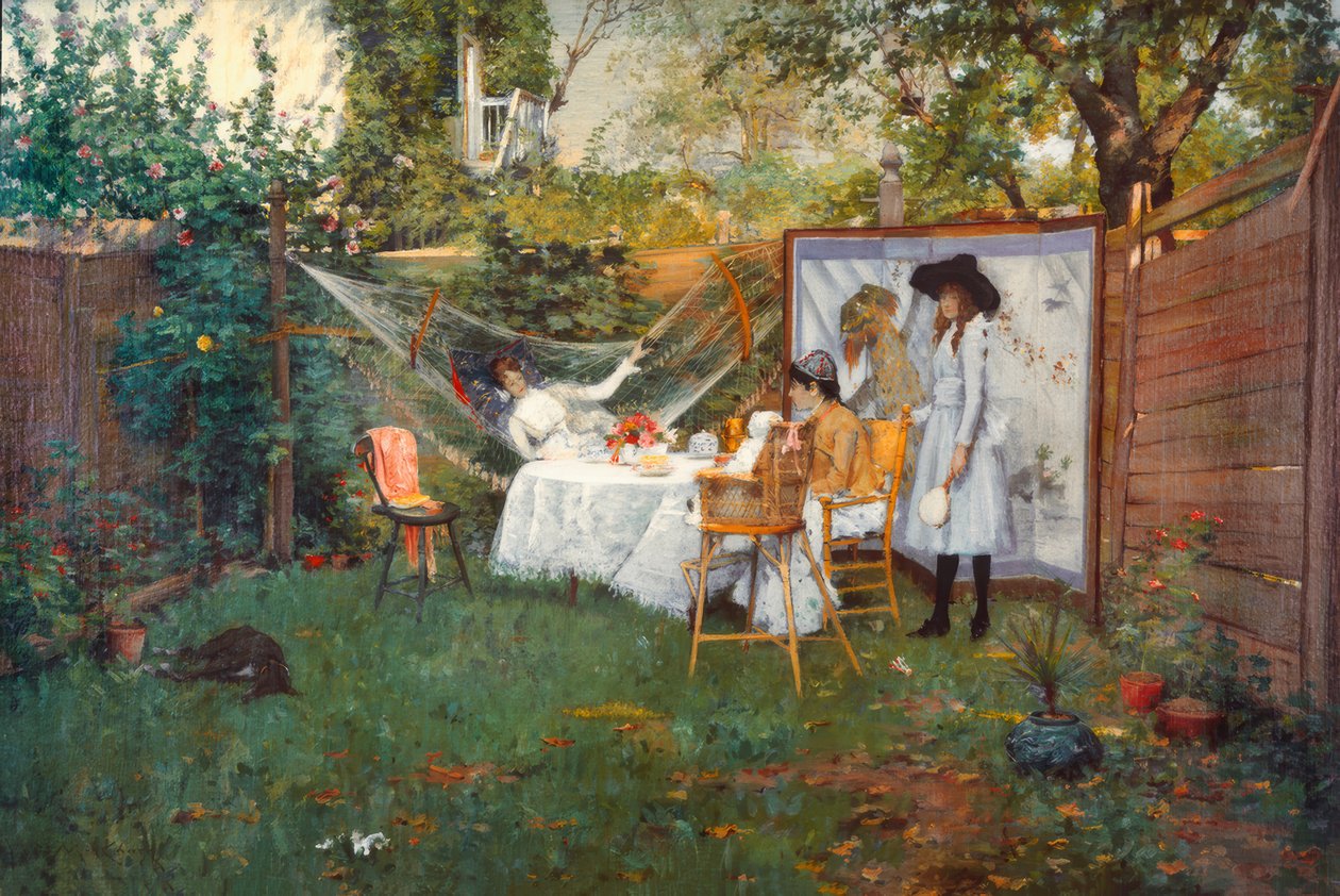 Aamiainen ulkona tekijältä William Merritt Chase