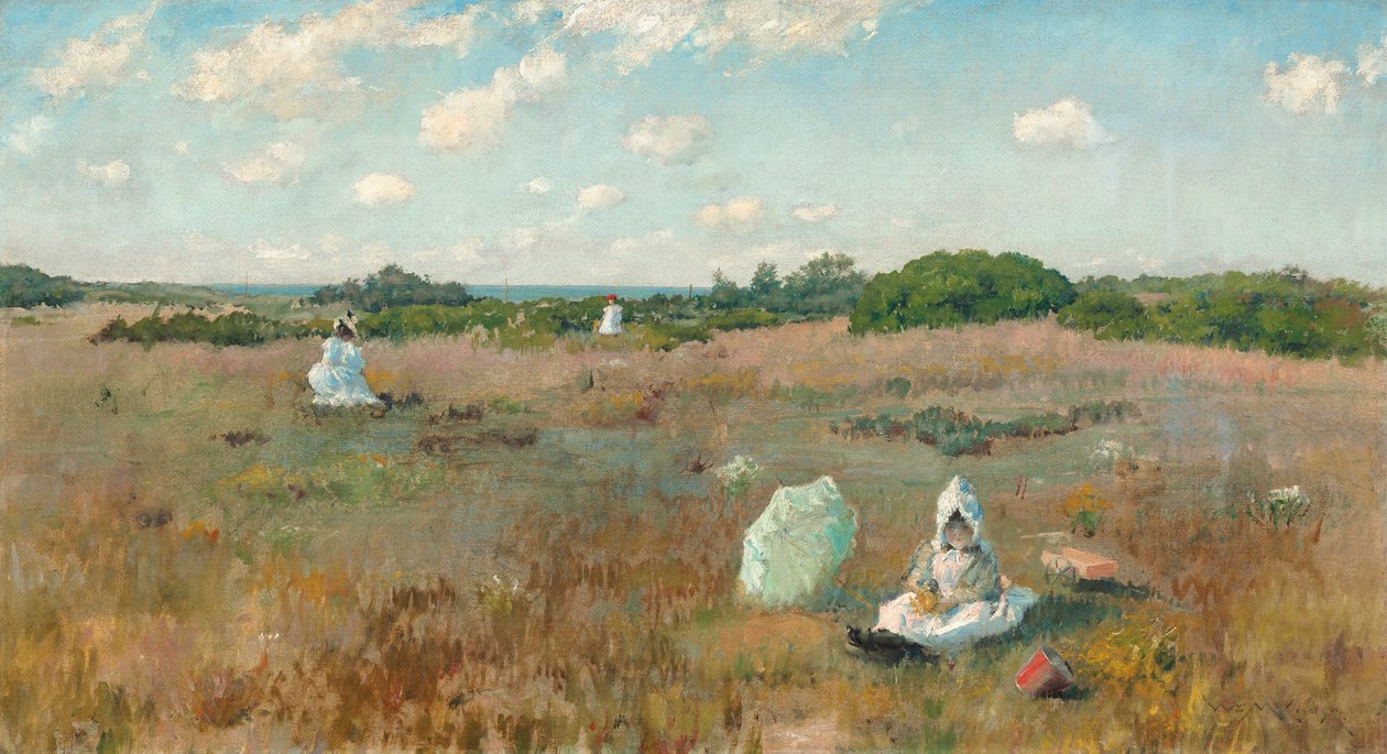 Syksyn kukkien kerääminen tekijältä William Merritt Chase
