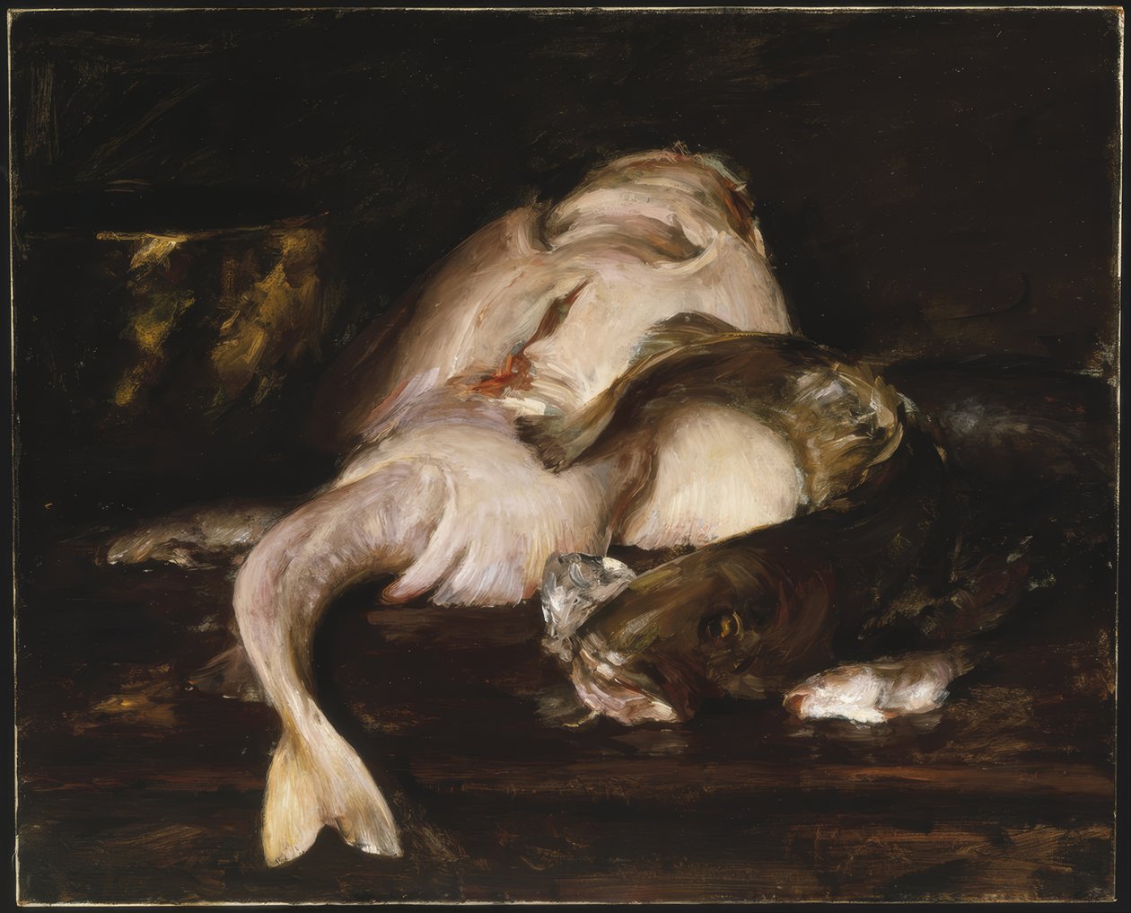 Asetelma, kala tekijältä William Merritt Chase