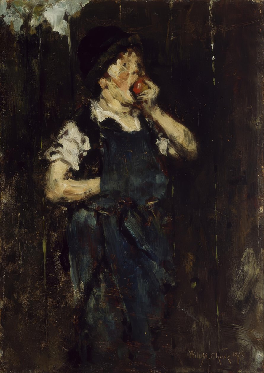 The Apprentice (poika Applen kanssa) tekijältä William Merritt Chase