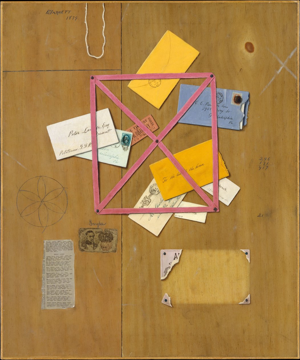 Taiteilijan kirjeteline tekijältä William Michael Harnett