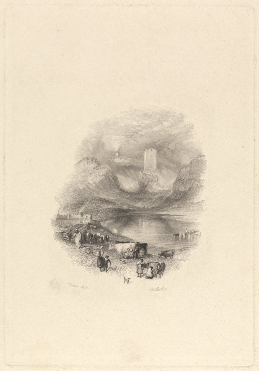 Sandy Knowe, ou Smailholm Towerfinnish tekijältä William Miller