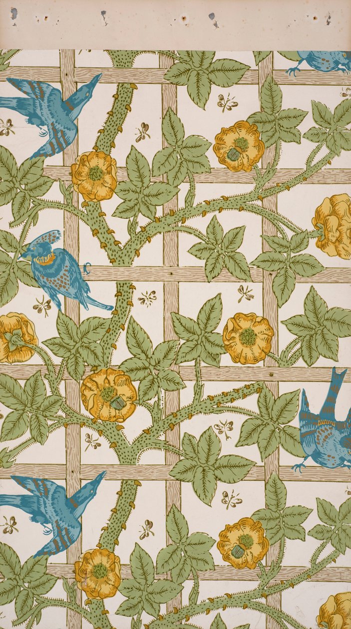 Trellis. Tapetti, 1862. tekijältä William Morris