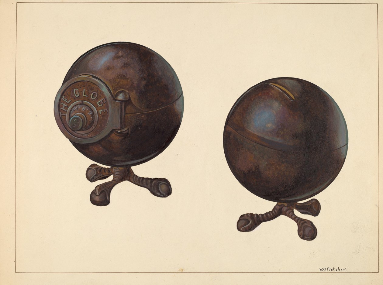 Globe Coin Bank, c. 1938. tekijältä William O. Fletcher