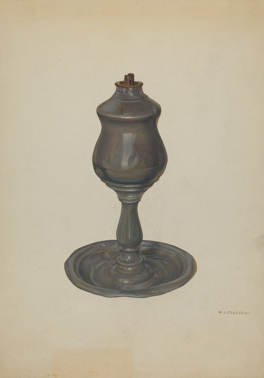 Valasöljylamppu, c. 1940. tekijältä William O. Fletcher