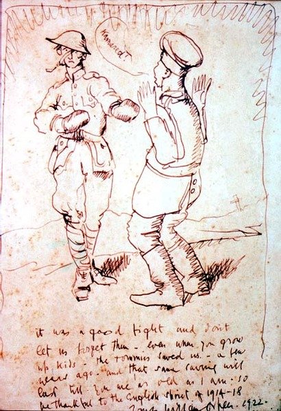 "Se oli hyvä taistelu... (piirustus) tekijältä William Orpen
