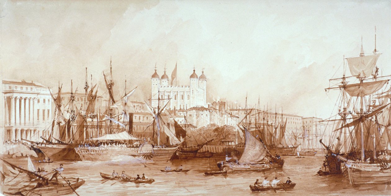 Tower of London, Stepney, Lontoo, 1840 tekijältä William Parrott
