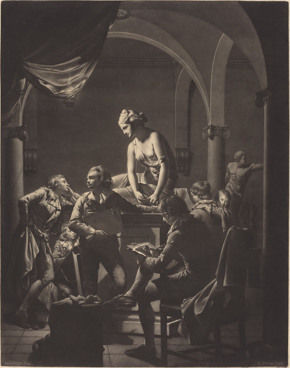Lamplightin akatemia tekijältä William Pether after Joseph Wright