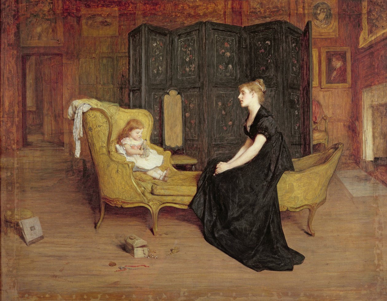 Hänen idolinsa, n. 1868-70 (öljy kankaalle) tekijältä William Quiller Orchardson