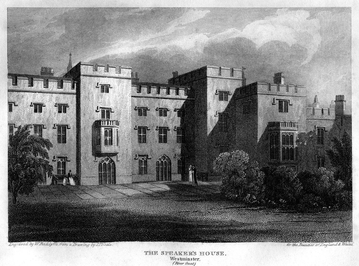 The Speakers House, Westminster, Lontoo, 1815. tekijältä William Radclyffe
