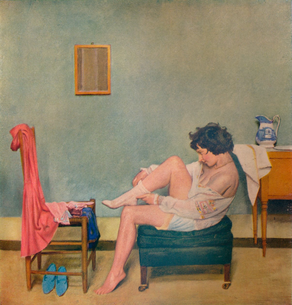 Tyttöjen pukeutuminen, 1900-luku 1933 tekijältä William Rothenstein