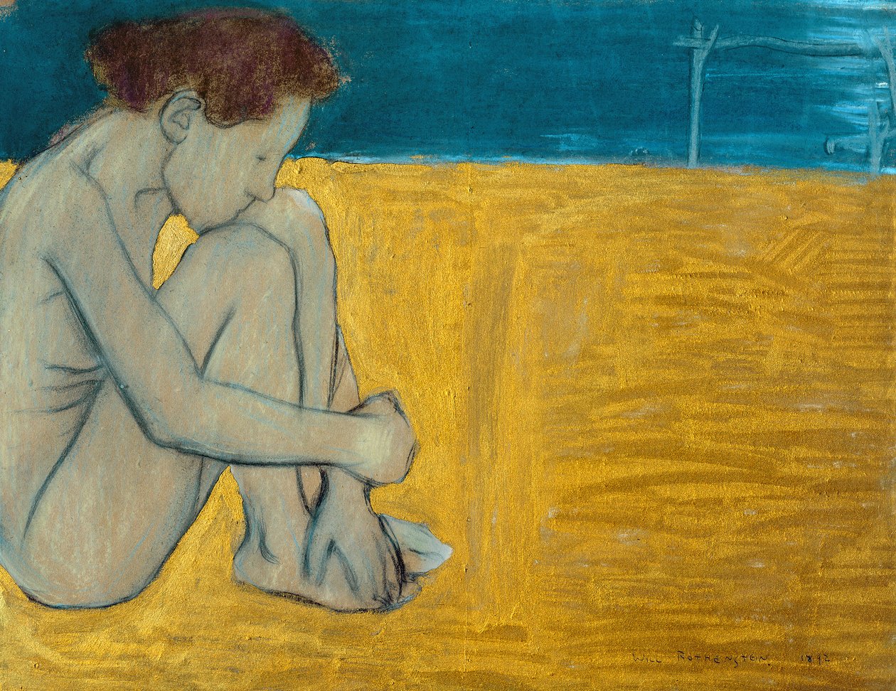 Istuva nainen alaston tekijältä William Rothenstein