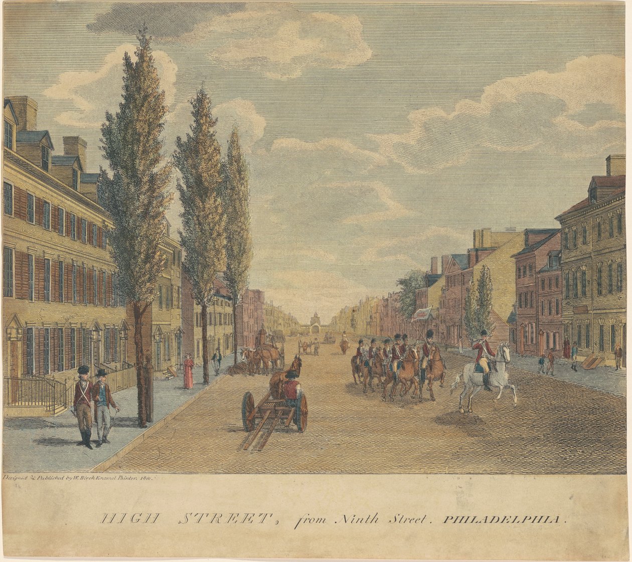 High Street, Ninth Street, Philadelphia tekijältä William Russell Birch