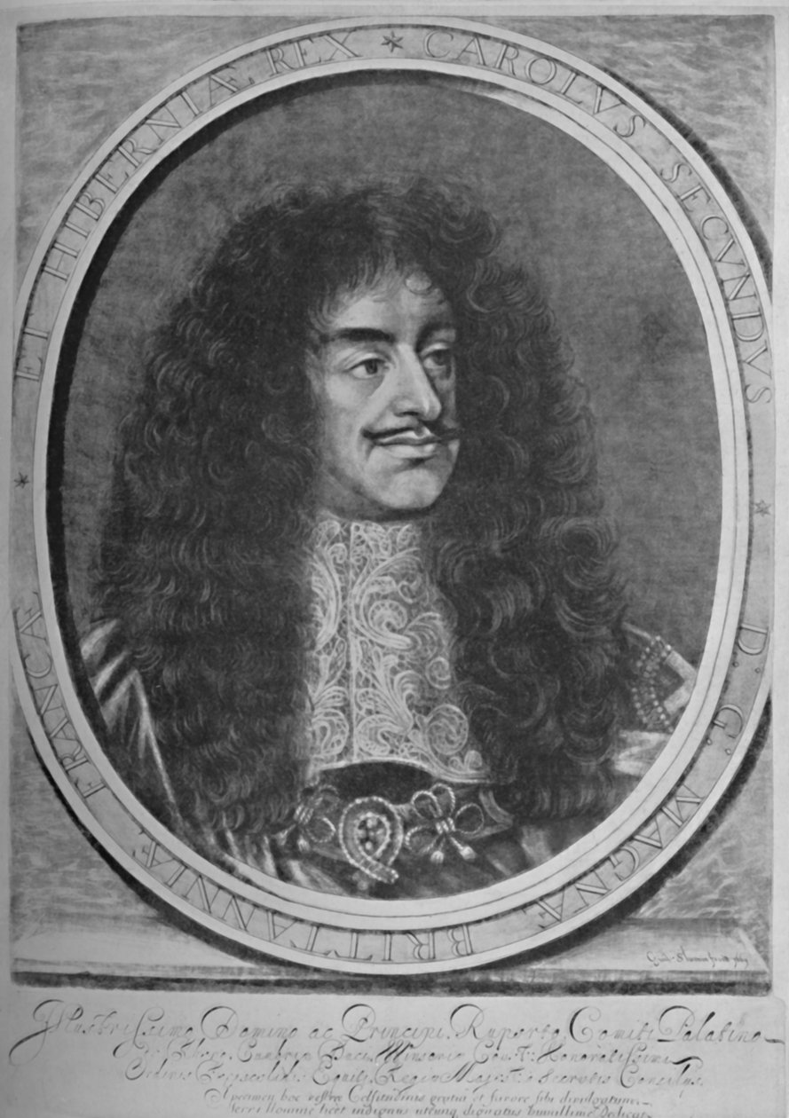 Kaarle II:n muotokuva, c1660-1685, 1928 tekijältä William Sherwin
