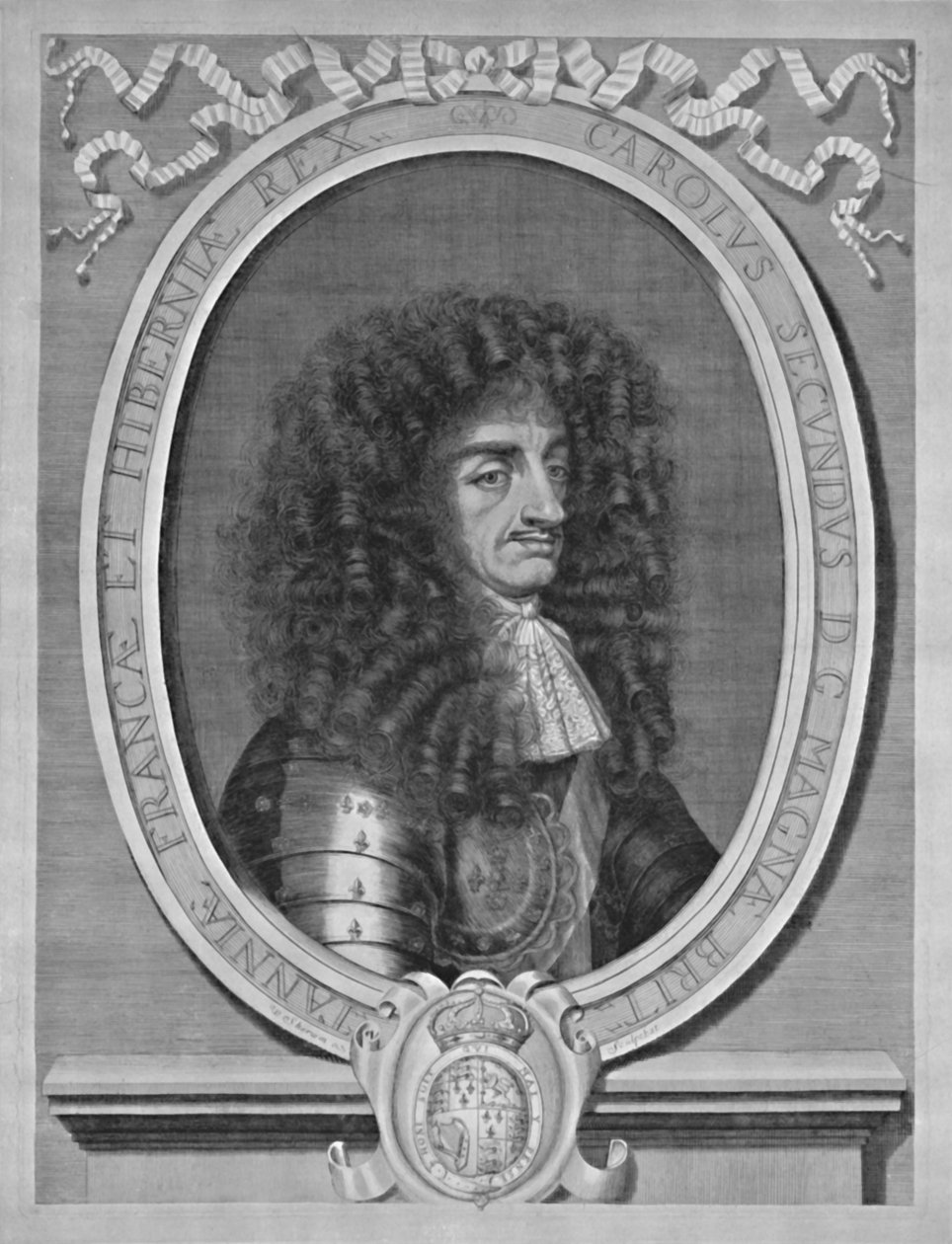 Kaarle II:n muotokuva, c1660-1685, 1928 tekijältä William Sherwin
