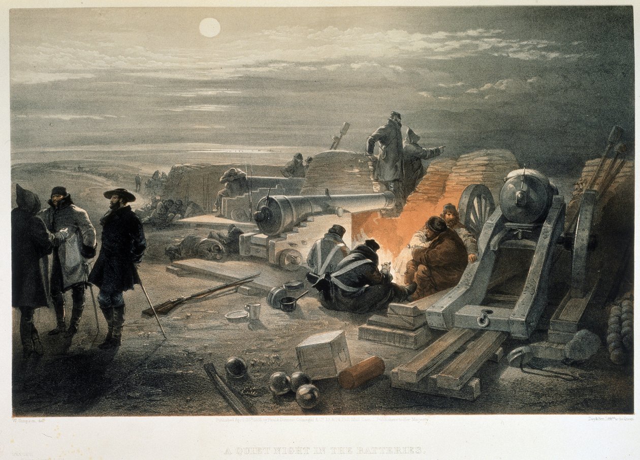 Hiljainen yö paristoissa, 1855 tekijältä William Crimea Simpson