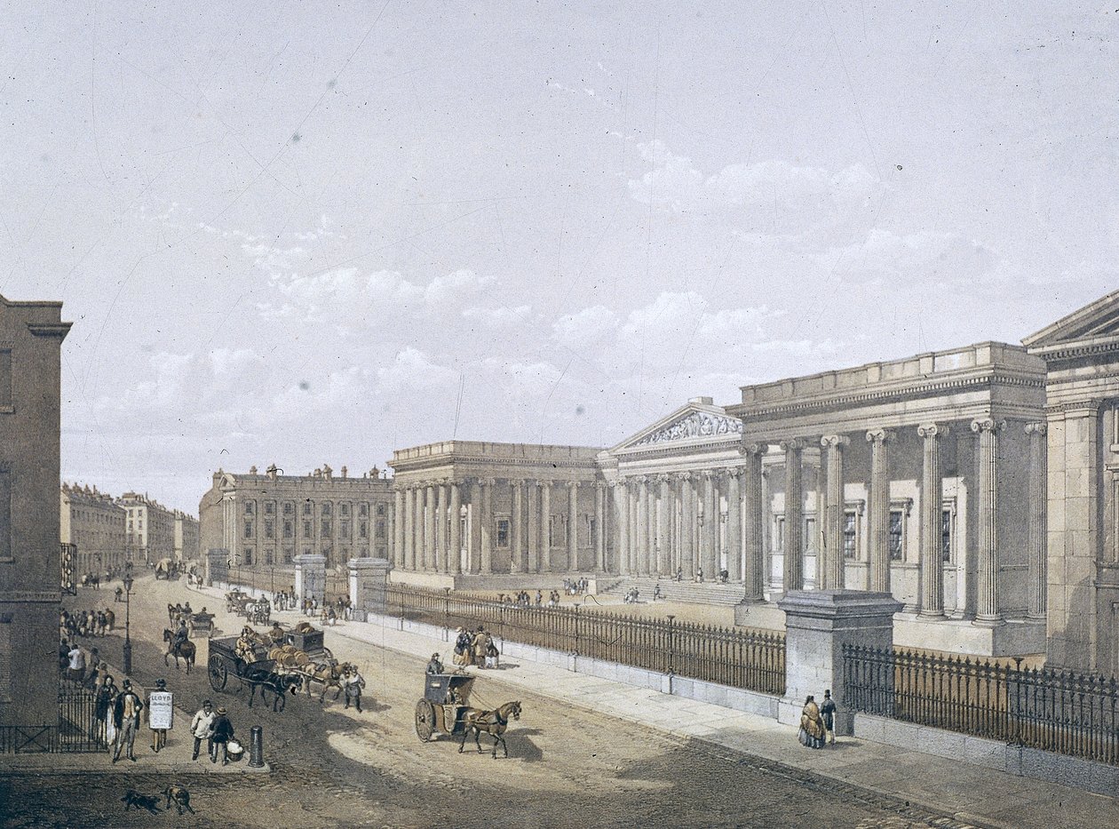 British Museum, Holborn, Lontoo, 1852 tekijältä William Simpson