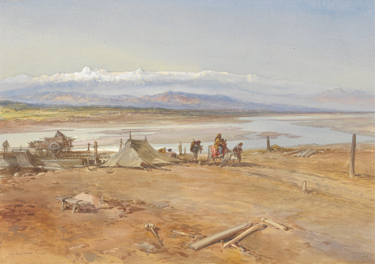 Chenab-joki, Punjab tekijältä William Simpson