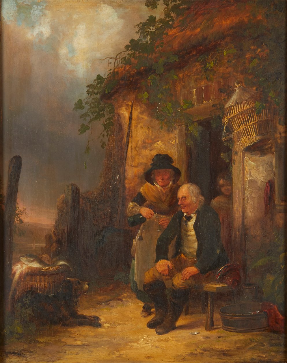 A Wee Dram (öljy paneelissa) tekijältä William Snr. Shayer