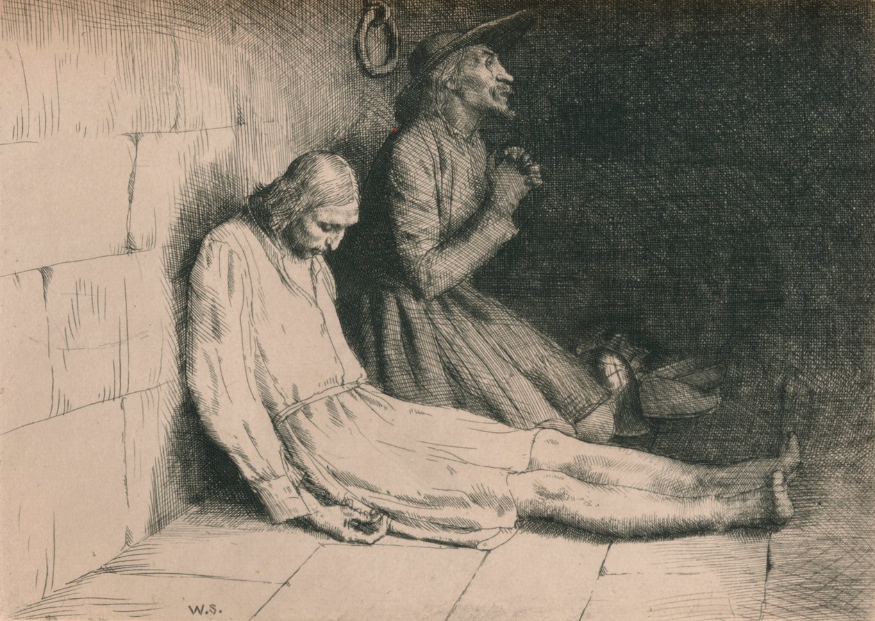 Christian and Hopeful in the Dungeon, vuodelta 1916 tekijältä William Strang