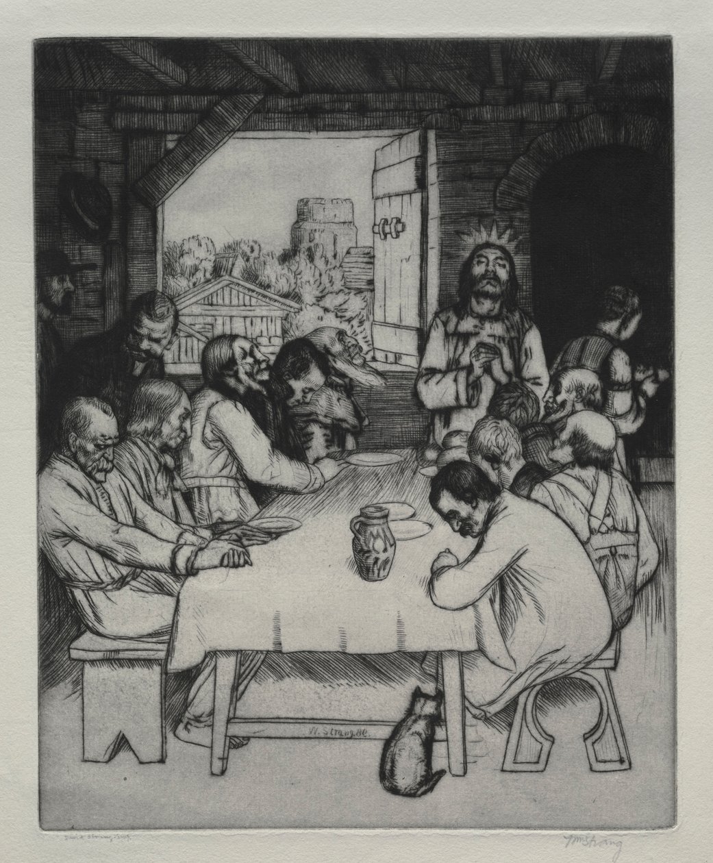 Viimeinen ehtoollinen, 1889. tekijältä William Strang