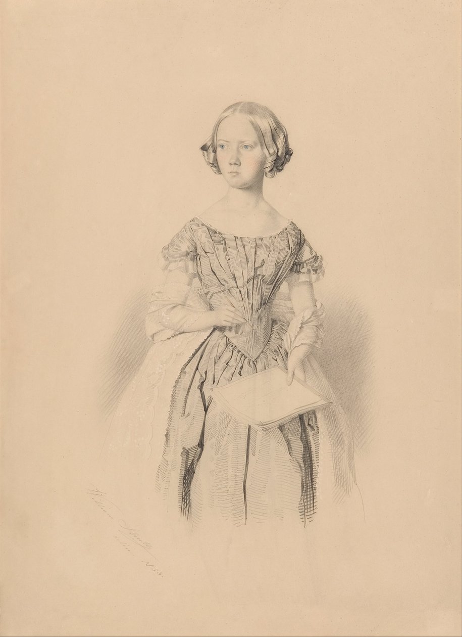 Nuori nainen, jolla on kirja tekijältä William Strutt