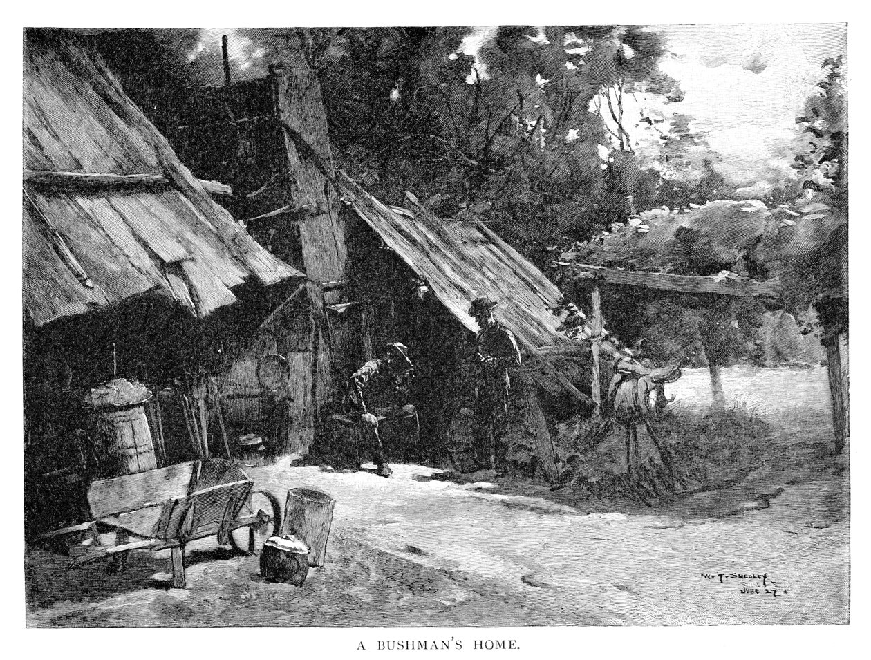 Bushmans Home, Australia, 1886. tekijältä William Thomas Smedley