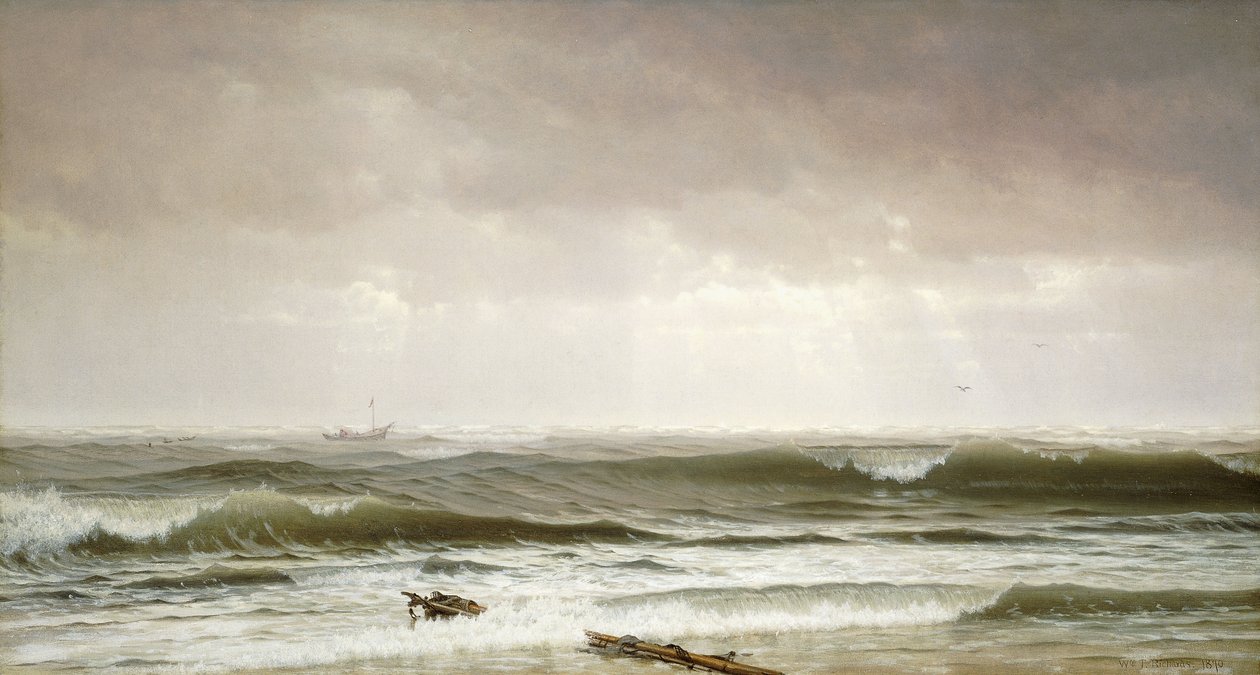 Pitkin rantaa, 1870 tekijältä William Trost Richards