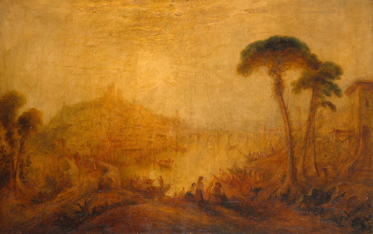 Muinainen maisema hahmoilla tekijältä Joseph Mallord William Turner