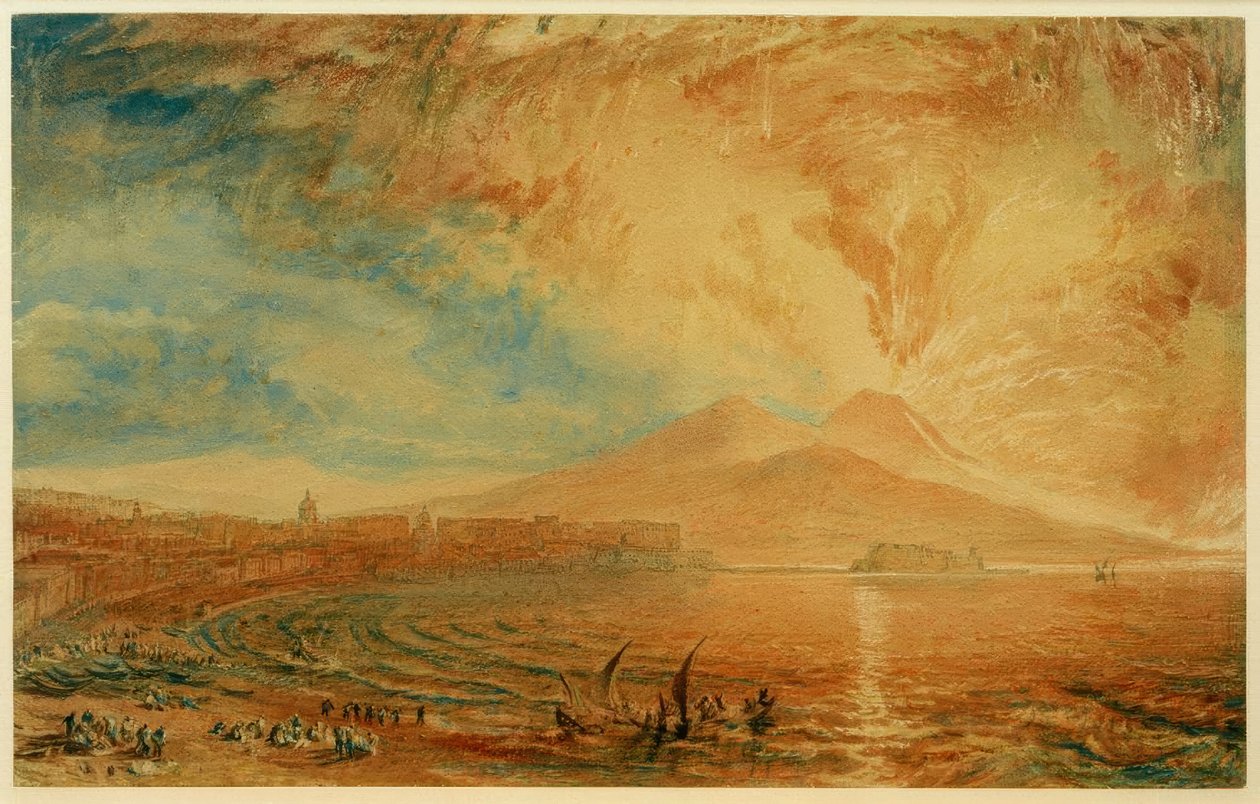 Napolinlahti (Vesuvius Angry) tekijältä Joseph Mallord William Turner