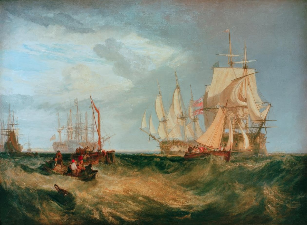 Spithead: Veneen miehistö palauttaa ankkurin tekijältä Joseph Mallord William Turner