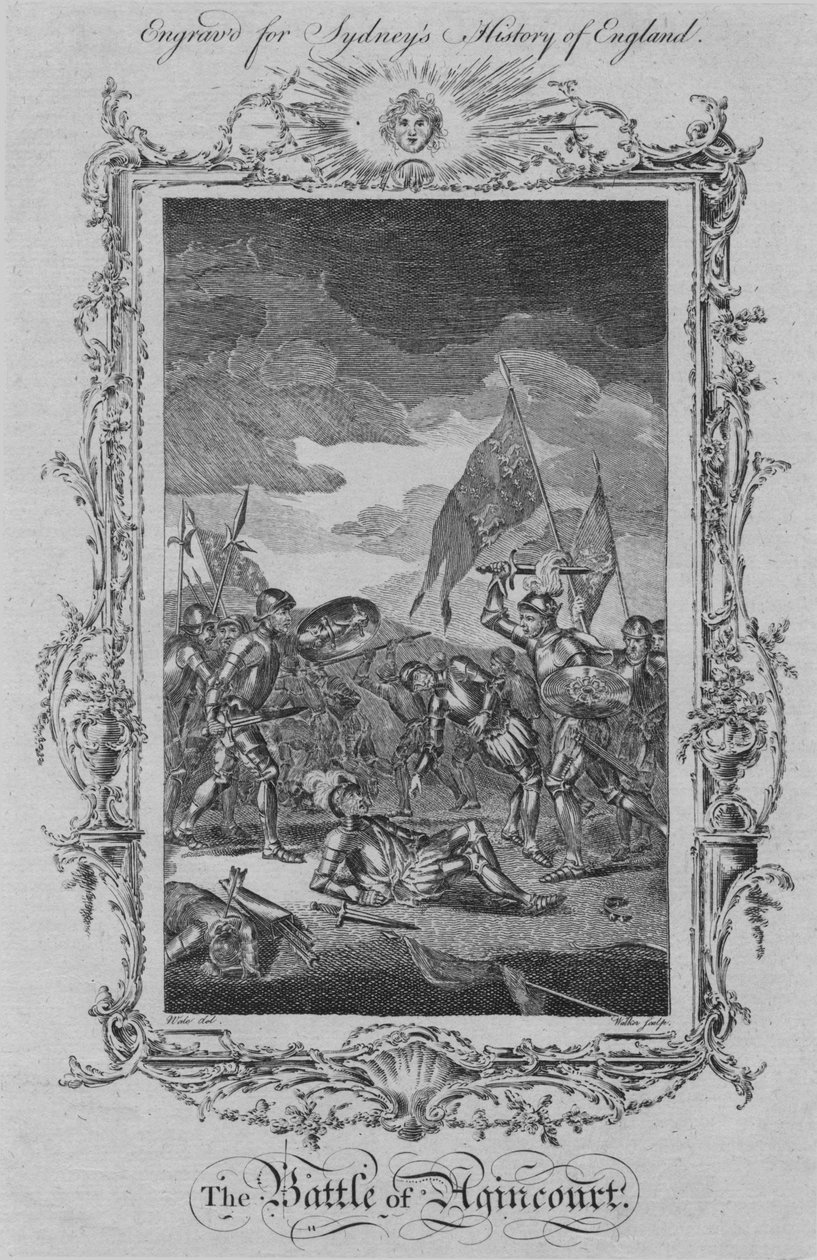 Agincourtin taistelu, 1773. tekijältä William Walker