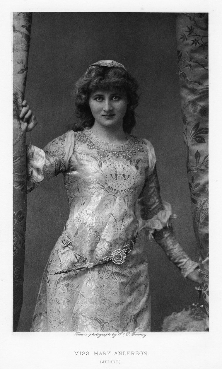 Mary Anderson, yhdysvaltalainen näyttelijä, 1895 tekijältä William and Daniel Downey