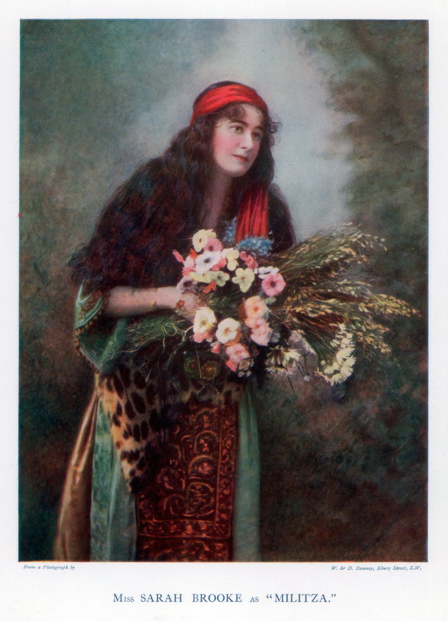 Sarah Brooke, brittiläinen näyttelijä, 1901. tekijältä William and Daniel Downey