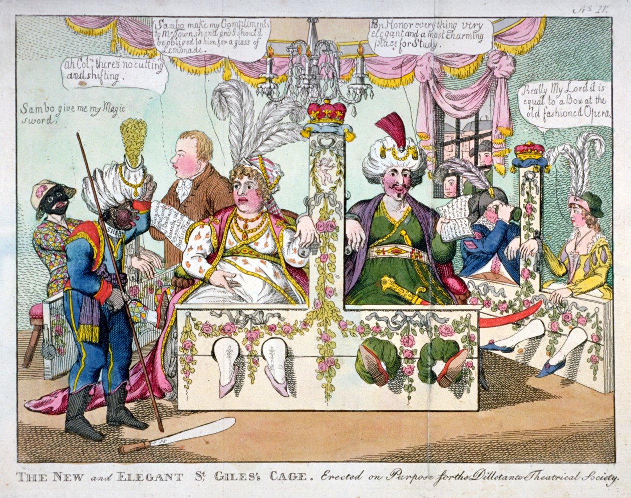 "Uusi ja tyylikäs St Gilesin häkki...", 1802 tekijältä Williams