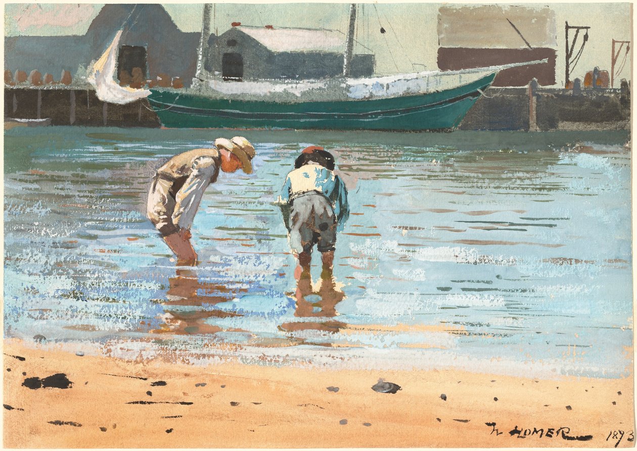 Pojat kahlaamassa tekijältä Winslow Homer