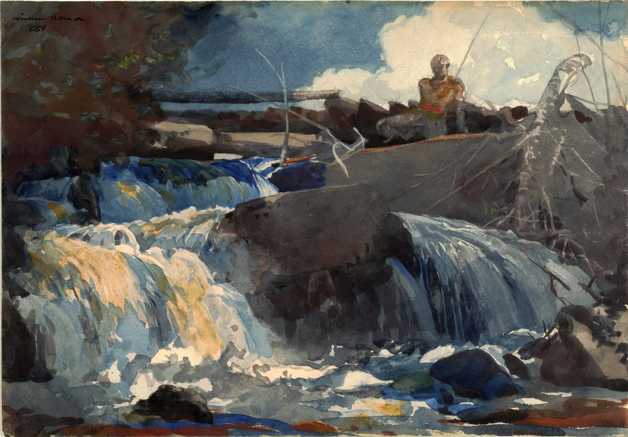 Casting in the Falls tekijältä Winslow Homer