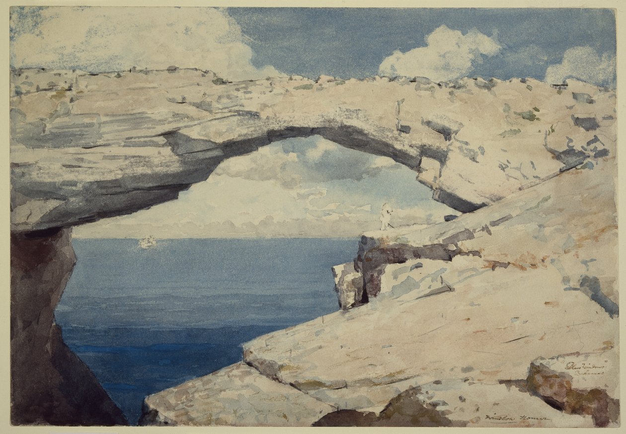 Lasiikkunat, Bahama, n. 1885 tekijältä Winslow Homer